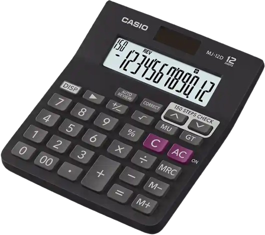 CASIO MJ-12D-BK | Electronic Calculator