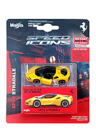 Maisto Ferrari SF90 Stradale – Yellow | 1:64 Scale Die-Cast Model